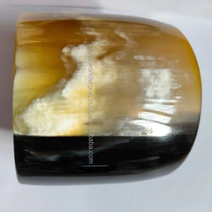 Brazalete de cuerno de búfalo real Pulsera de estilo tribal hecha a mano Accesorio de joyería de material natural con acabado pulido por FWE - Product Image 6