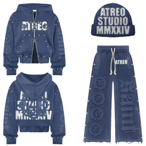 Fabricante de Ropa Profesional, Conjuntos Deportivos Casuales de Invierno, Última Moda, Sudaderas y Pantalones Deportivos con Estampado Completo para Hombre - Product Image 5