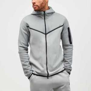 Pantalones Deportivos Grises con Capucha, Cierre con Cordón, Transpirables, de Algodón 100%, Tallas Grandes, con Logotipo Personalizado al por Mayor - Product Image 2