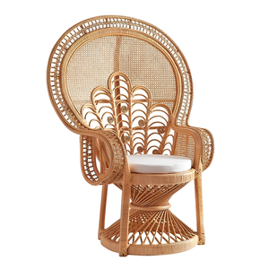 Handmade Rattan Peacock Chair Bohemian Style <strong>Decorative</strong> Statement Piece for Home or <strong>Outdoor</strong> Use