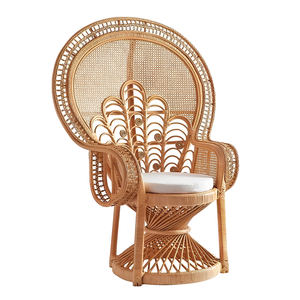 Original Rattan Peacock Chair Backrest Rattan Chair Art Rattan Furniture high quality Creative Wedding Props