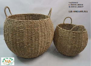 Cesta de Almacenamiento Tejida a Mano con Junco Ecológico, Hecha en Vietnam, Decoración del Hogar, OEM ODM Disponible, Marca Viet Anh - Product Image 5