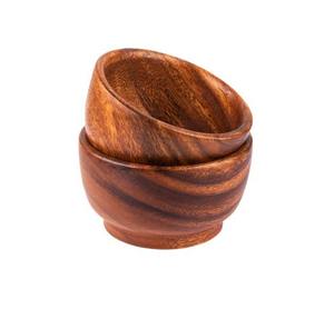 Bandeja de servicio de acrílico de hotel personalizada de lujo Bandeja de madera marrón con plato de ensalada de estilo de granja decorativo de cuentas - Product Image 4