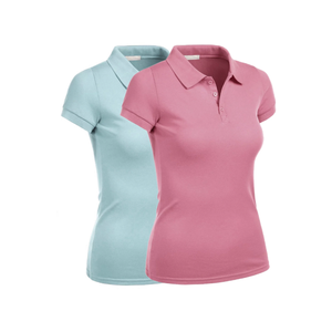 Piqué de haute qualité 100% coton pour femmes POLO T-Shirts Design personnalisé affaires décontracté haut court solide tricoté bas prix exportation - Product Image 6