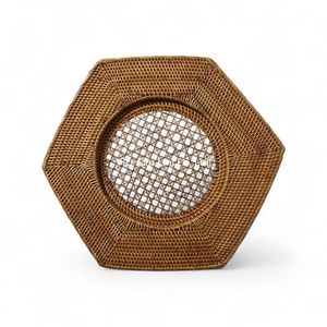 Assiette de service en rotin naturel vietnamien, faite à la main pour la décoration de table, utilisant des techniques de tissage traditionnelles - Product Image 2