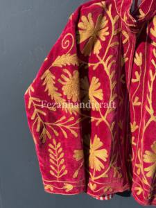 เสื้อแจ็คเก็ตผ้ากำมะหยี่ลายซูซานีสำหรับผู้หญิง เย็บมือ สไตล์โบฮีเมียน ฮิปปี้ เหมาะสำหรับงานปาร์ตี้ มีกระเป๋าสองข้าง - Product Image 3