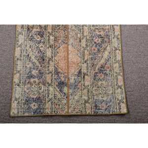 Tapis turc vintage 2,1x8,8 pieds, tapis patchwork marron - Product Image 5