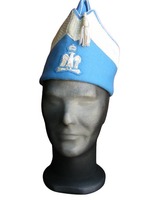 Chapeau Empire sophistiqué en bleu royal avec un design élégant Reproduction de Napoléon Chapeaux Empire historiques