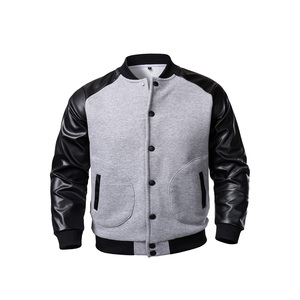 Veste universitaire décontractée pour homme OEM, logo brodé personnalisé, vêtements en toile vintage d'hiver, respirant, design grande taille - Product Image 5