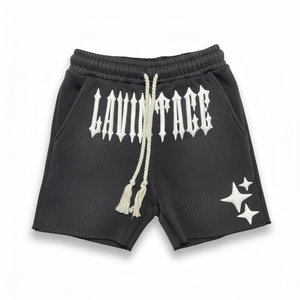 Fabricante de Ropa, 100% Algodón Felpa, Ropa Urbana, Lavado Ácido, Impresión Puff, Pantalones Cortos para Hombre, Servicio OEM, Cómodos y de Secado Rápido - Product Image 5