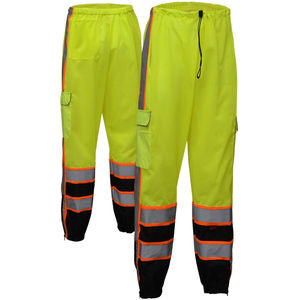 Pantalon de travail de sécurité multi-poches pantalons longs hommes vêtements de travail réfléchissants haute visibilité pantalon de sécurité imperméable léger - Product Image 1