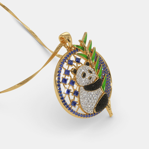 จี้คุณภาพดีได้รับการรับรองจากโรงงาน vidhi สำหรับทั้งชายและหญิงทำจากเงิน925ทำจากฮิปฮอปแพนด้าเพชรโมอิส - Product Image 3