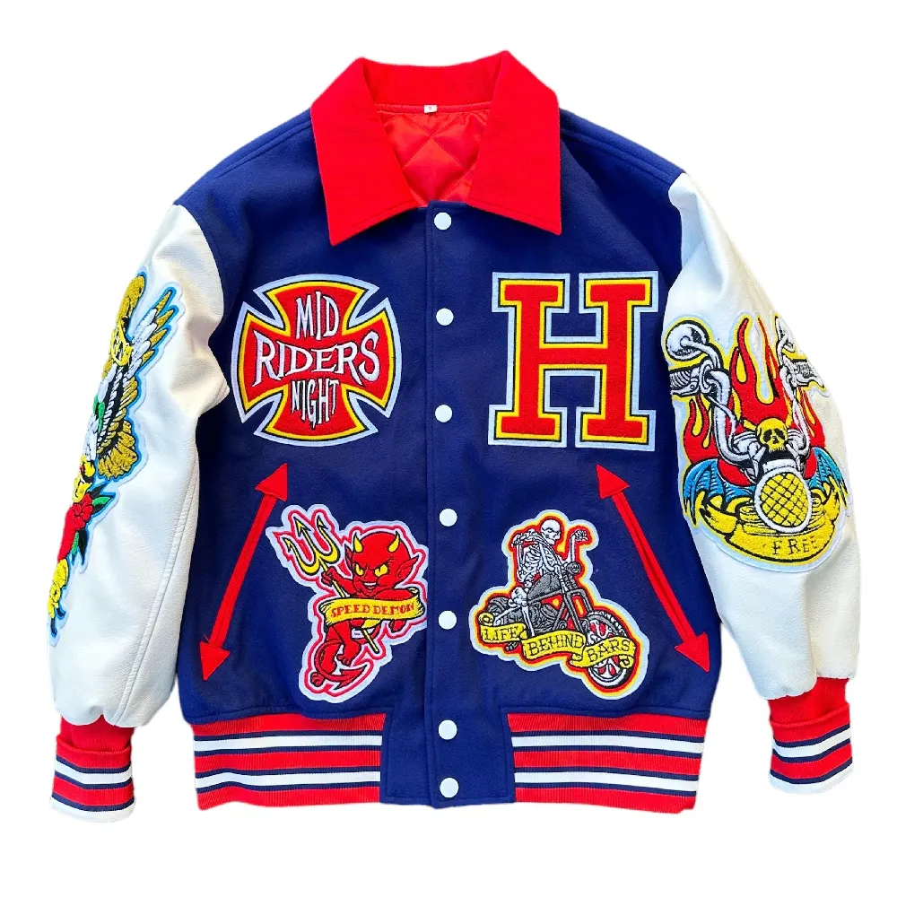 Thời Trang Mới Nhất Bán Buôn Trống Tuỳ Cao Đẳng Letterman Bóng Chày Varsity Áo Khoác Được Thực Hiện Bởi Antom Các Doanh Nghiệp