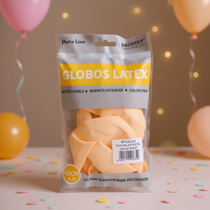 Ballons ronds en latex durables pour fête d'anniversaire, 45 cm, orange pastel, 6 pièces par sac, décoratifs - Product Image 3