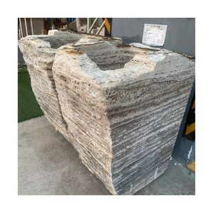 Умывальник из натурального бежевого камня - Product Image 5