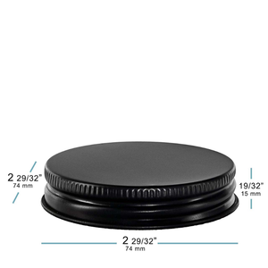 Bouchon à vis en aluminium noir 69mm 89mm bocaux couvercle bouchon à vis en aluminium pour verre/pot alimentaire en plastique taille personnalisée manufacture Pavico Vietnam - Product Image 3