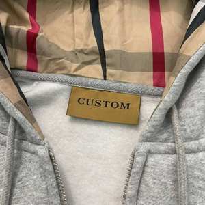 Sudadera con capucha de algodón y forro polar para hombre, diseño retro a cuadros, manga regular, personalizable OEM, estilo casual urbano - Product Image 3