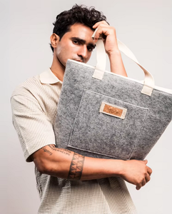 Elegante bolso de mano de algodón para mujeres y hombres, ideal para libros de viaje, trabajo escolar o compras en el mercado con asas largas duraderas - Product Image 3