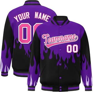 Logo personnalisé Varsity Jacket Manches en cuir Broderie Noir Couple Collège Baseball Hommes Veste Letterman - Product Image 4