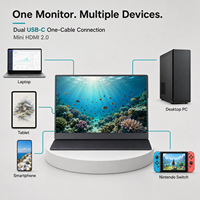 Moniteur portable pour ordinateur portable 16 pouces 2.5K IPS 16:10, écran externe double USB C pour le travail, les affaires et les voyages