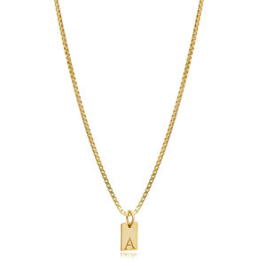 Lettre Plain Charm 925 Collier En Argent Sterling Pendentif Turc Fait À La Main En Gros 925 Bijoux En Argent Sterling - Product Image 1