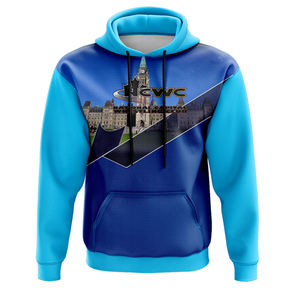 Sudadera con capucha unisex sublimada con cielo de alta calidad, tamaño personalizado, Impresión de logotipo personalizado, pulóver, sudaderas con capucha para hombre, sublimación - Product Image 2