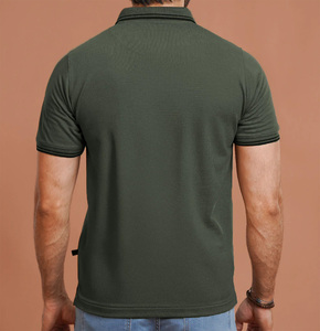 Suéter de Golf Personalizado con Logotipo, Corte Ajustado, Informal, de Manga Larga, de Alta Calidad, de Algodón Tejido para Hombre - Product Image 4