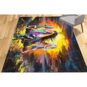 Running Horse <b>Painting</b> Rug, Printed Rug, Housewarming Gift,Luxury Velvet Rug - Product Image 4
