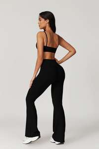 Meilleure vente Zoe noir soutien-gorge de sport 4 voies extensible fines bretelles respirant séchage rapide et fort impact femmes Gym Fitness soutien-gorge de sport - Product Image 4