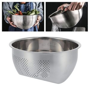 Cuenco de lavado de arroz de artículo de Gran venta, colador de acero inoxidable para lavado de frutas y verduras de quinua para cocina, Hotel, restaurante - Product Image 1