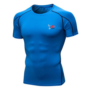 Vêtements de sport à manches courtes Rash Guard en tissu extensible pour le fitness et la natation - Product Image 1