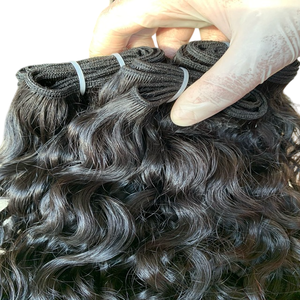 Proveedores de cabello indio ondulado recto y rizado Virgen sin procesar - Product Image 1