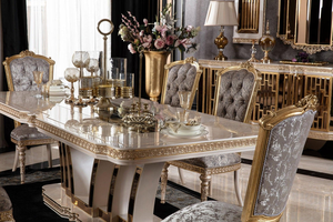 Luxury Royal European Style <b>Dining</b> <b>Chair</b> Gold Leaf Hand-Carved Classic <b>Dining</b> Room Furniture - Product Image 5
