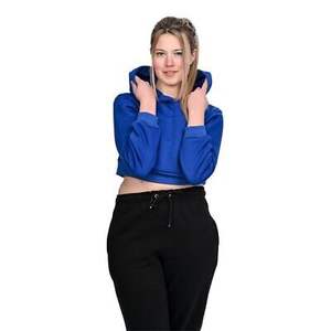 Premium Quality Women's Crop Gym Hoodies Casual Wear Stylish Best Selling Breathable Wholesale OEM Women's Crop Top Hoodies - Product Image 3