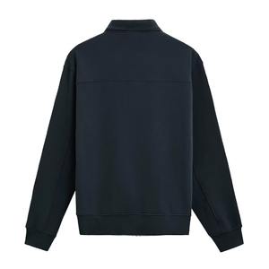 Sudaderas en blanco con cuello plegable antipilling, diseño minimalista, ideal para sudaderas de estilo diario para adultos - Product Image 3