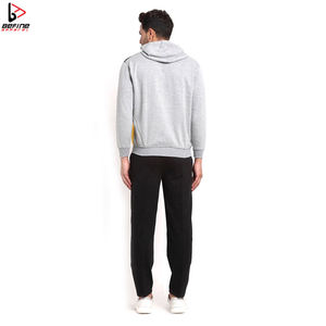 Conjunto deportivo informal para hombre, 100% algodón, con sudadera con capucha y cremallera completa, y pantalones de chándal, ecológico, para invierno. - Product Image 4