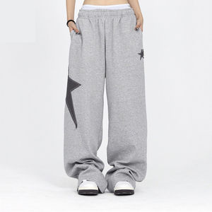 กางเกงวอร์มผู้หญิงผ้าฝ้ายคุณภาพสูง ระบายอากาศได้ดี เป็นมิตรกับสิ่งแวดล้อม ทรงลำลอง ขาจั๊มพ์  ผูกเชือก  สำหรับฤดูหนาว - Product Image 2