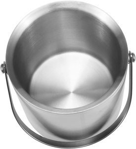 Seau à glace isolé avec pinces et couvercles en acier inoxydable à double paroi avec passoire pour les fêtes et le bar Vente en gros - Product Image 2