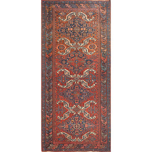 Aalam Jaipur Rugs US <b>Red</b> & Orange Hand Knotted Wool Rugs Paem-149 Medallion Pattern for Home Use - Product Image 1