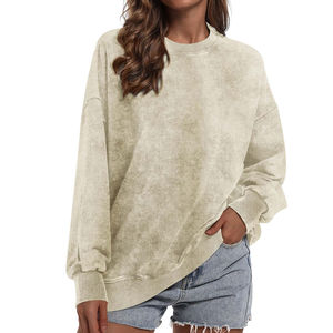 Sudadera para Mujer en Oferta, Estilo Holgado, Lavado Ácido, Producto del Mejor Fabricante, Sudaderas con Capucha 100% Algodón, Transpirables, Precio Económico - Product Image 1