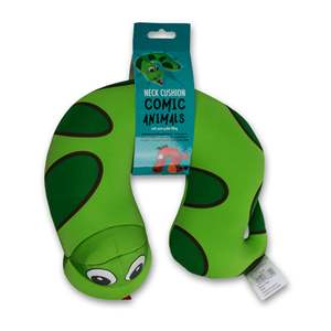 Oreiller de voyage en forme de serpent de dessin animé, portable, en mousse à mémoire de forme, en coton doux, avec impression de logo, pour voiture et bureau, compatible extérieur - Product Image 1