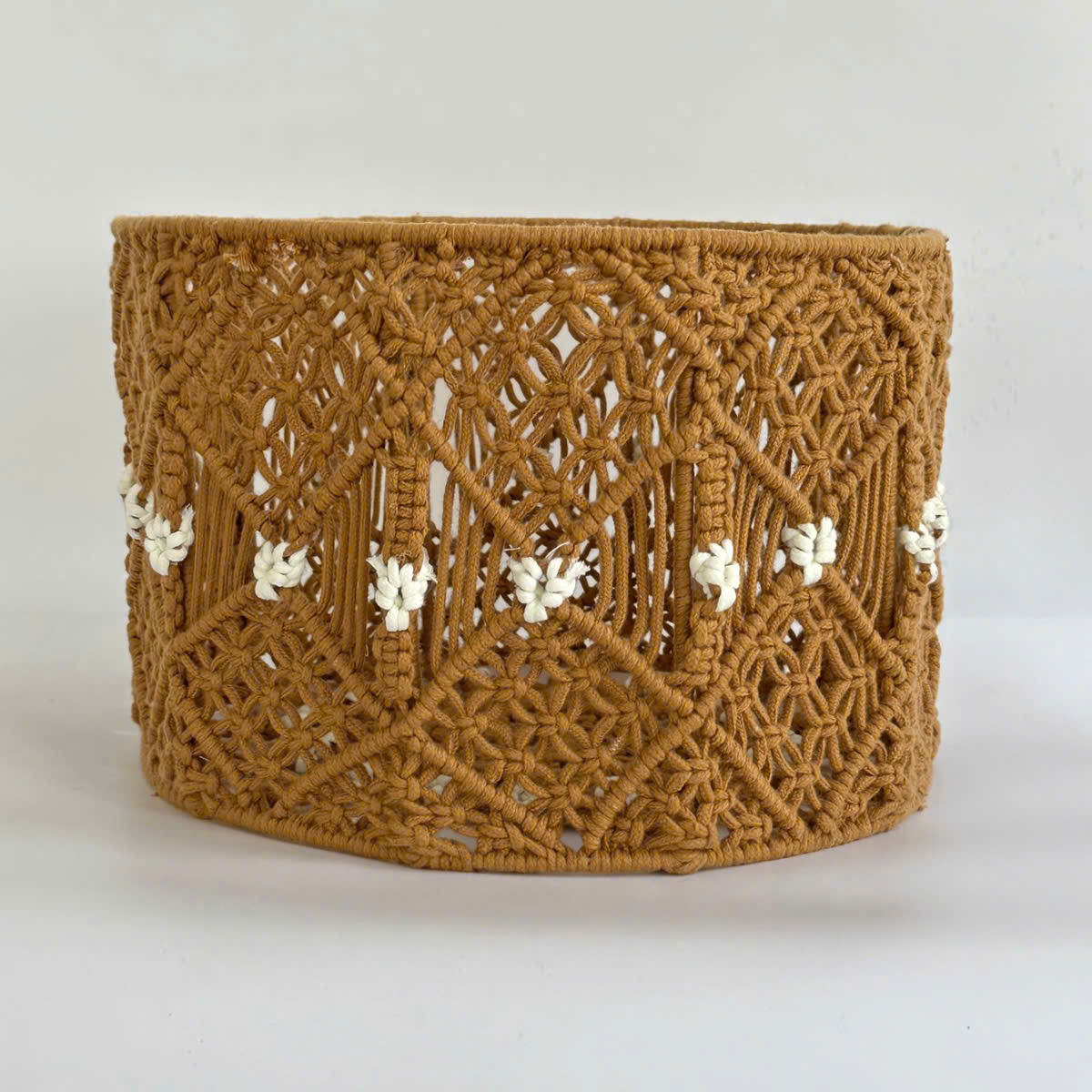 สีเบจกับดอกไม้สีขาว