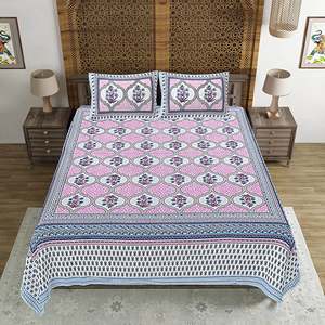 Juego de Sábanas Planas con Estampado Floral Rosa 100% Algodón con 2 Fundas de Almohada (SHKV1043) - Product Image 2