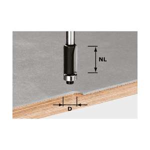 Festool Carbide Tipped <b>Router</b> <b>Bits</b> HW S8 D12,7/NL25 Edge <b>Trimming</b> Cutter - Product Image 1