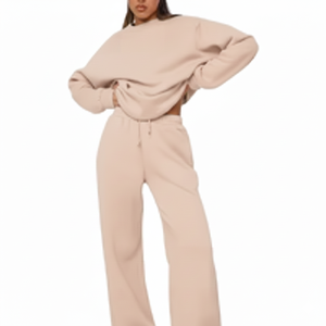 Ensemble de survêtement pour femmes, ensemble décontracté en deux pièces, tenue d'automne respirante, coupe ample, streetwear, jogging, confortable pour tous les jours - Product Image 6