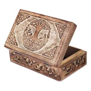 Trending Look Wooden Box Hand Carved & Coloured Design Storage Box Decorative Gifting Use Jewellery Organizer Wooden Box - Product Image 6