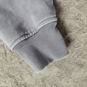 Sudaderas con capucha personalizadas Ropa urbana lavada con ácido Peso pesado en blanco de gran tamaño 460 Gsm Algodón Hombres Recortada Boxy Fit Sudadera con capucha con cremallera completa - Product Image 5