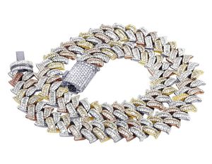 S925 plata esterlina Moissanite Diamond Prong Set cadena de eslabones cubanos collar helado para hombres y mujeres - Product Image 2