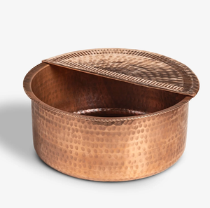 Cuvette de lave-pied en cuivre et baignoires de forme ronde Seau de spa et taille personnalisée Produit naturel bon marché - Product Image 3