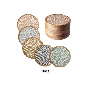<b>Antique</b> Pure Copper <b>Set</b> of 4 Round Coasters Eco-Friendly 300mm Diameter 10mm Thick for Home & Restaurant Use - Product Image 6